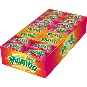 Упаковка жувальних цукерок Mamba Асорті 48 шт х 26.5 г (4014400110944_4014400110869) краща модель в Чернігові