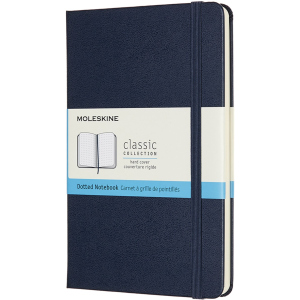 хороша модель Нотатник Moleskine Classic 11,5 х 18 см 192 сторінки в крапку Сапфір (8058647626697)