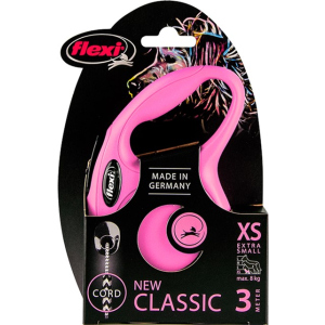 купити Повідець-рулетка Flexi Classic XS 3 м Рожевий (4000498022436)