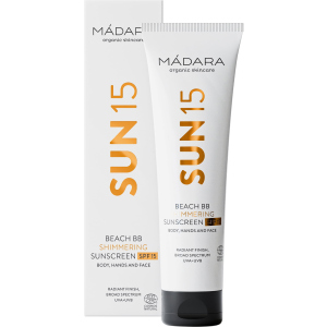 хорошая модель Солнцезащитный крем Madara Sun15 Beach BB Shimmering Sunscreen SPF 15 100 мл (4751009820736)