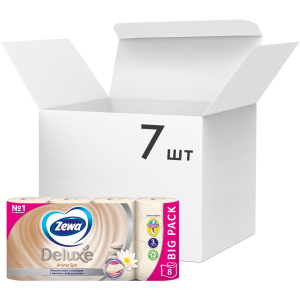 Упаковка туалетной бумаги Zewa Deluxe трехслойной Арома Спа 7 шт по 8 рулонов (7322540569506) в Чернигове