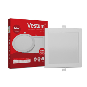 Світильник LED врізний квадратний Vestum 24W 6000K 220V