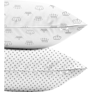 Набор наволочек Cosas Set Pillow Crown Dots Grey 50х70 2 шт (4822052023570) ТОП в Чернигове