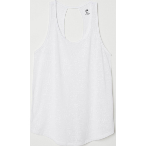 Майка спортивна H&amp;M Sport 0625316-8 XS Біла (2000001477076) краща модель в Чернігові