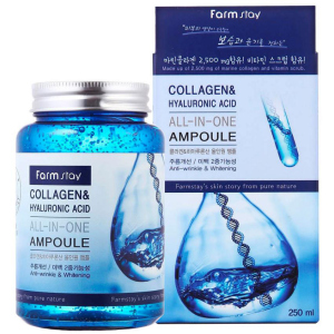 Багатофункціональна сироватка ампульна FarmStay Collagen &amp; Hyaluronic Acid All-In One Ampoule 250 мл (8809469770002) в Чернігові