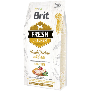 Сухий корм Brit Fresh Great Life для дорослих собак з куркою та картоплею 2.5 кг (8595602530748)