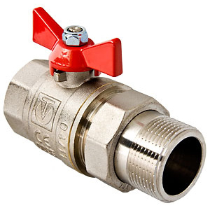 Кран із напівзгоном Valtec DN 1/2" (PN 40) з червоною ручкою (VT.227.N.04) краща модель в Чернігові