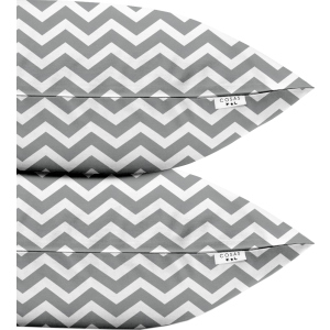 Набір наволочок Cosas Бязь Set Pillow ZigZag 40х60 см 2 шт Grey (4822052024874) ТОП в Чернігові