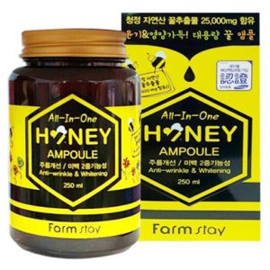 Багатофункціональна медова ампульна сироватка для обличчя Farmstay All In One Honey Ampoule 250 мл (8809317289038) надійний