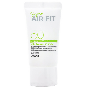 Солнцезащитный крем A'pieu Super Air Fit Mild Sunscreen Daily SPF50+ PA++++ 50 мл (8809643530521) надежный