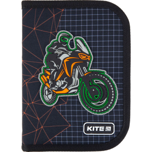 Пенал с наполнением Kite Education Motocross 1 отделение 2 отворота Черный (K21-622H-2) в Чернигове