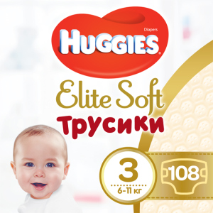 купить Трусики-подгузники Huggies Elite Soft Pants 3 (M) 108 шт (5029053547091)