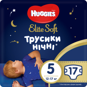 хороша модель Трусики-підгузки Huggies Elite Soft Overnites 5 (12-17кг) 17 шт (5029053548173)