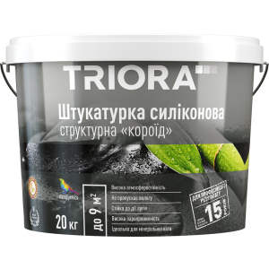 Штукатурка силиконовая TRIORA "короед" 1-1.5 мм 20 кг (4823048022393) лучшая модель в Чернигове