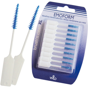 Безметалеві міжзубні щітки Dr. Wild Emoform Brush'n clean XL із фторидом натрію 20 шт (7611841139809) (11.4506) краща модель в Чернігові