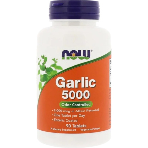 Екстракт Часнику 5000мг, Now Foods Garlic 5000, 90 таблеток (733739018144)