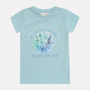 Футболка Coccodrillo Color Your Life WC1143201COL-014 122 см Блакитна (5904705511821) краща модель в Чернігові