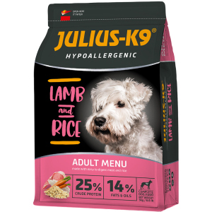 Сухой гипоаллергенный корм для взрослых собак высшего качества Julius-K9 LAMB and RICE Adult С ягненком и рисом 3 кг (5998274312736) в Чернигове