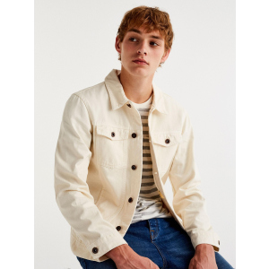 Джинсовая куртка Pull & Bear 5714/542/251-ABAK L Молочная (05714542251046) ТОП в Чернигове