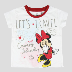 хороша модель Футболка Disney MINNIE 2200004949 92 см (2 роки) Біла (8427934376452)