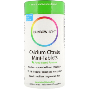 Вітаміни Rainbow Light цитрат кальцію Calcium Citrate Mini-Tablets 120 міні таблетки (21888202119) ТОП в Чернігові