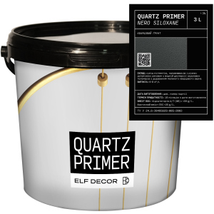 Кварцова ґрунтовка Elf Decor QUARTZ PRIMER Nero 3 л Темно-графітова (mbaQPnero_3) в Чернігові