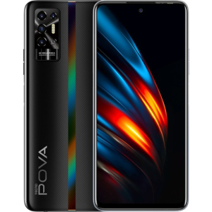 Мобильный телефон Tecno POVA 2 4/64GB Dazzle Black в Чернигове