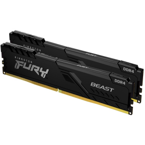 Оперативна пам'ять Kingston Fury DDR4-2666 16384MB PC4-21300 (Kit of 2x8192) Beast Black (KF426C16BBK2/16) в Чернігові