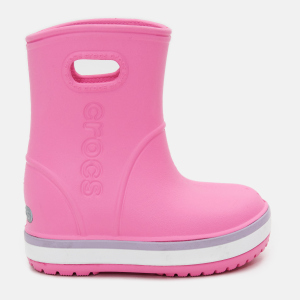 Резиновые сапоги Crocs Crocband Rain Boot 205827-6QM-C9 25-26 Розовые с лавандовым (191448410497) в Чернигове