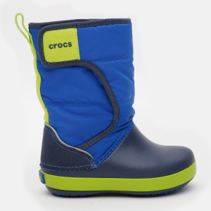 Чоботи Crocs Kids LodgePoint Snow Boot K 204660-4HD-C6 22-23 Сині з темно-синім (887350958751) краща модель в Чернігові