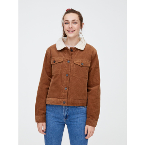 Куртка вельветовая Pull & Bear 9714/376/716 S Коралловая (09714376716021) ТОП в Чернигове