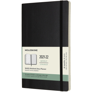 Еженедельник Moleskine 2021-2022 13 х 21 см 208 страниц Черный Мягкий (8056420856316) ТОП в Чернигове