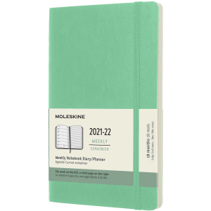 Тижневик Moleskine 2021-2022 13 х 21 см 208 сторінок Ментол М'який (8056420858679) рейтинг