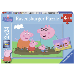 Пазл Ravensburger Свинка Пеппа Веселье 24 элемента х 2 шт (4005556090822) лучшая модель в Чернигове