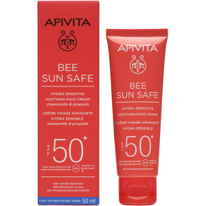 Солнцезащитный крем для лица Apivita Bee Sun Safe SPF50+ Успокаивающий 50 мл (5201279080204)