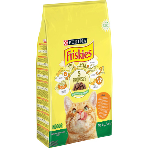 Сухой корм для домашних кошек Purina Friskies Indoor с курицей и овощами 10 кг (3222270195980) в Чернигове