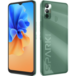 Мобильный телефон Tecno Spark 7 4/128GB NFC Spruce Green (4895180766435) рейтинг