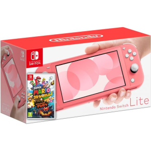 Nintendo Switch Lite Coral + Гра Super Mario 3D World + Bowser's Fury (російська версія) краща модель в Чернігові