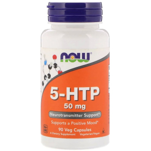 Аминокислота Now Foods 5-HTP (Гидрокситриптофан) 50 мг 90 вегетарианских капсул (733739000996)