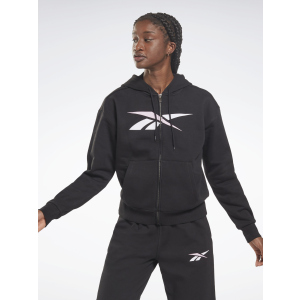 Спортивна кофта Reebok TE Vector FZ Hoodie H62058 Black (4064056738153) краща модель в Чернігові