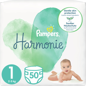 Подгузники Pampers Harmonie Newborn Размер 1 (2-5 кг) 50 шт (8006540156513) в Чернигове