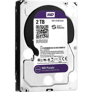 купити Жорсткий диск 3.5 " 2TB Western Digital Purple Surveillance SATA 3, 64MB, 5400RPM (WD20PURZ)