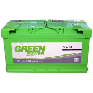 Автомобільний акумулятор Green Power 75 Ah (+/-) Euro (680EN) (22426)