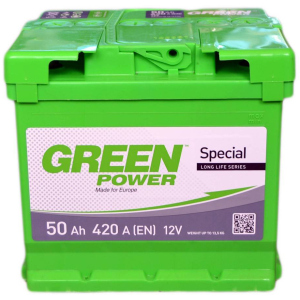 Автомобільний акумулятор Green Power 50 Ah (+/-) Euro (420EN) (22354) ТОП в Чернігові