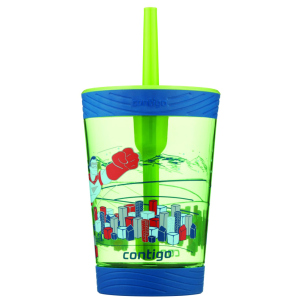 Стакан с трубочкой Contigo Spill Proof Tumbler Blue 420 мл (2115830) ТОП в Чернигове