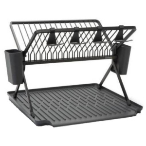 Сушарка для посуду Brabantia Foldable Dish Rack Large Темно-сіра (139482) краща модель в Чернігові