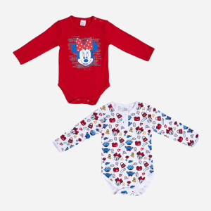 Боди Disney Minnie Mouse MN18363 2 шт 86-92 см Бело-красное (8691109924391) лучшая модель в Чернигове