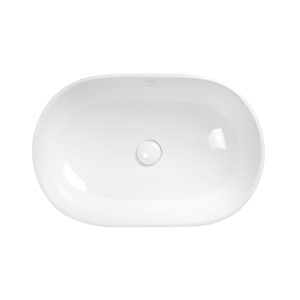 Раковина-чаша Qtap Leo 585х380х180 White з донним клапаном QT1111A028W краща модель в Чернігові