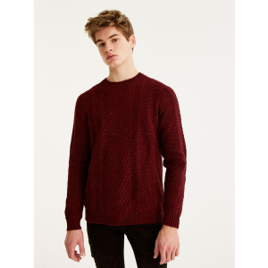 Джемпер Pull & Bear XAZ148976FPMX M Бордово-білий (DD8000003115413)