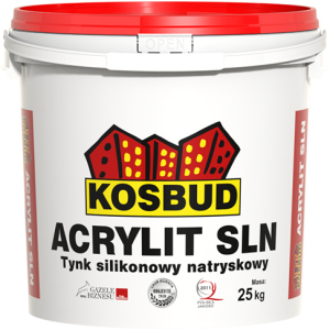 Штукатурка силиконовая машинного нанесения, KOSBUD ACRYLIT-SLN, барашек, база, ведро 25 кг в Чернигове